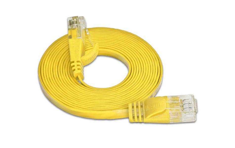 SLIM Câble patch slim RJ-45 - RJ-45, Cat 6, UTP, 3 m, Jaune