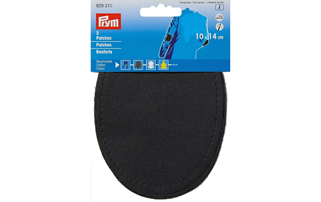 Prym Raccommodages 10 x 14 cm Noir, 2 Pièce/s