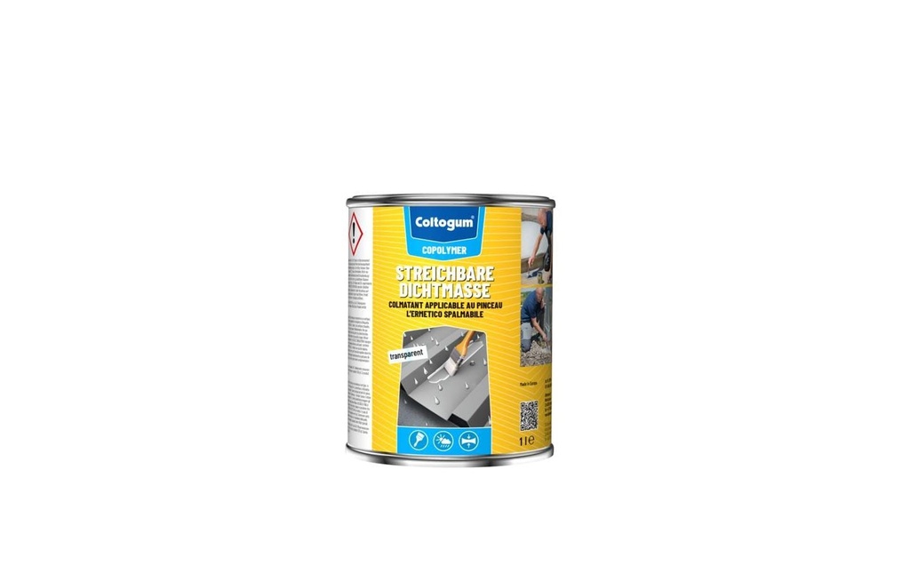 Coltogum Mastic d'étanchéité à peindre transparent 1 l