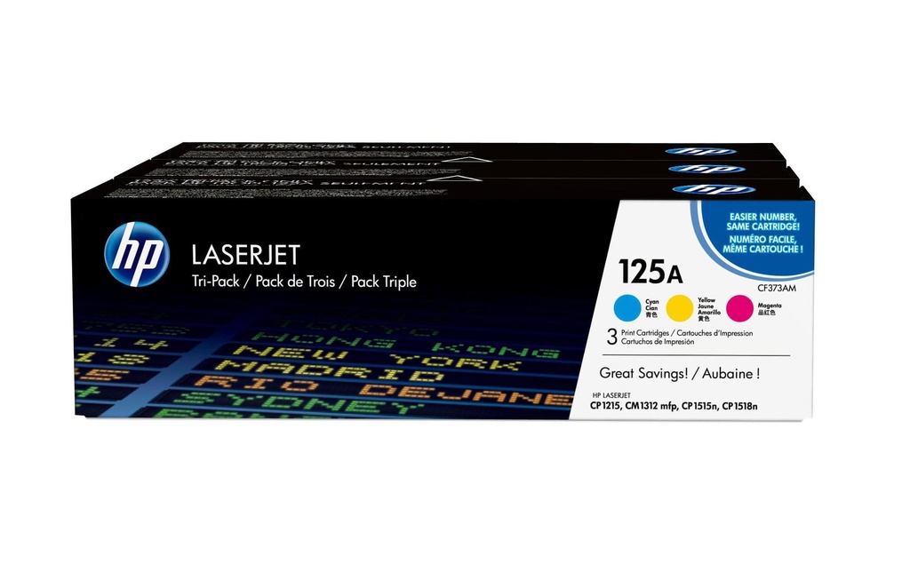 HP HP toner 125A cyan/mag/yellow (3 pces)