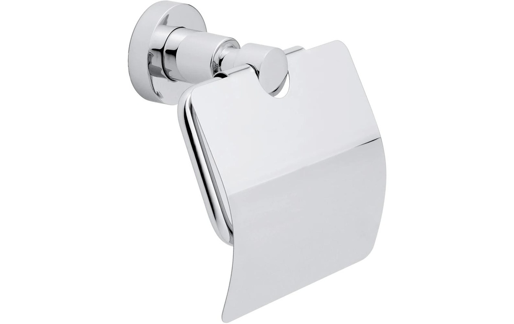 tesa Porte-rouleau pour papier toilette Loxx avec couvercle Argenté