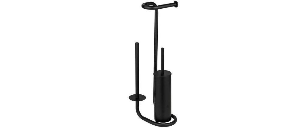 Wenko Garniture WC Universaleo 20 x 23 x 62.5 cm, noir