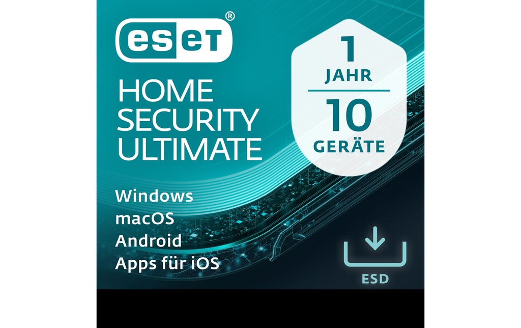ESET HOME Security Ultimate ESD, Version complète, 10 Utilisateurs, 1 an