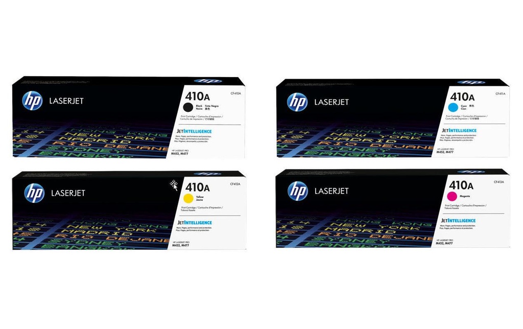 HP Kits arc-en-ciel Nr. 410A (CF410A-CF413A) BL/C/M/Y