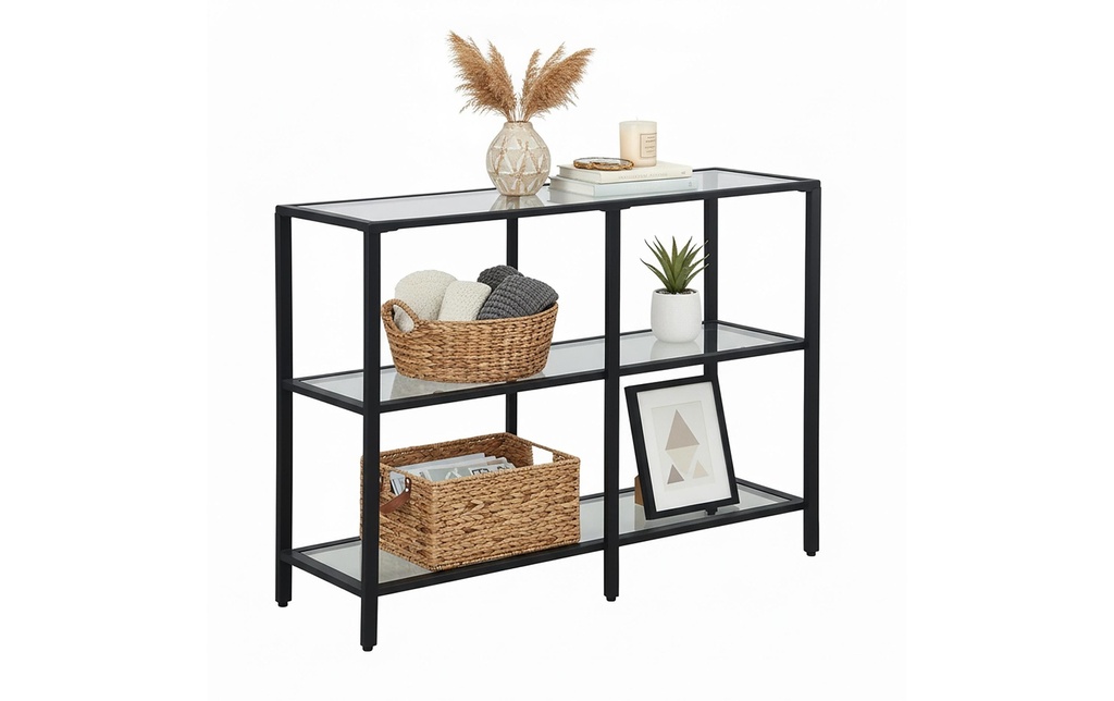 relaxdays Table console 73 x 100 x 30 cm Noir