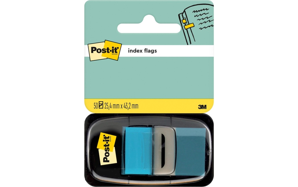 Post-it Marque-page Standard 50 pièces, turquoise