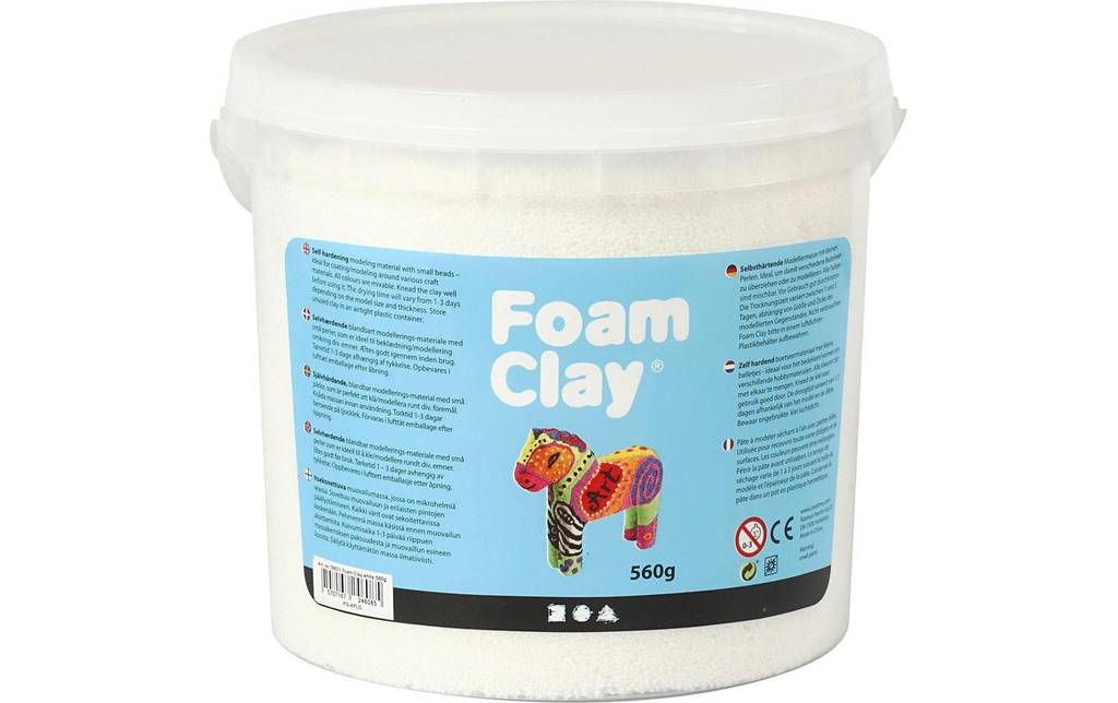Creativ Company Matière à modeler Foam Clay Blanc 560g