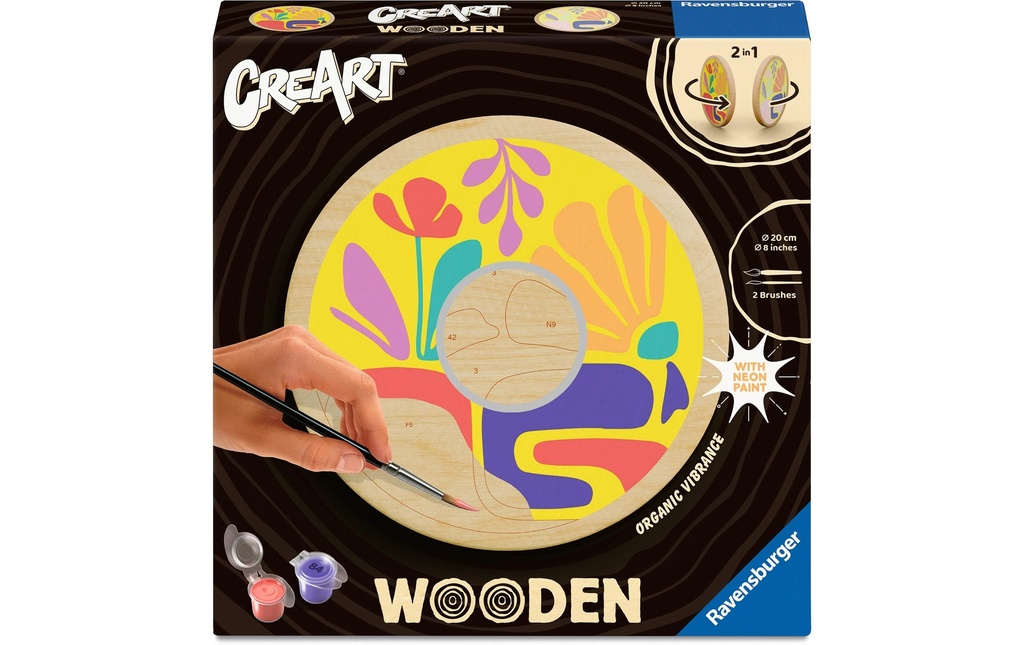 Ravensburger Peinture avec chiffres CreArt Wooden – Vibrations organiques