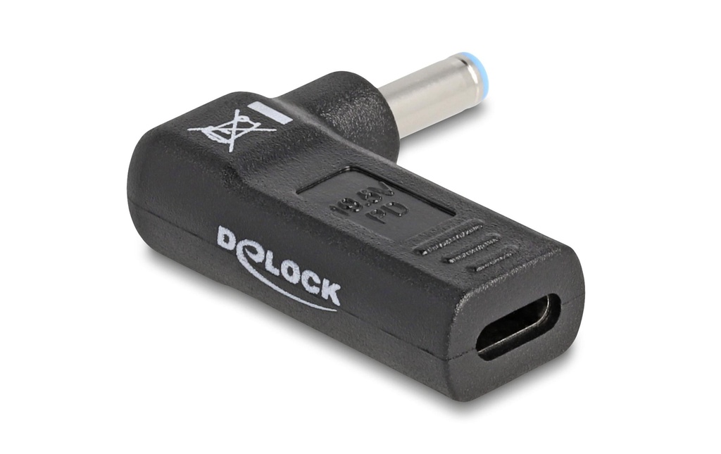 Delock Adaptateur USB-C vers HP 4.5 x 3.0 mm angulé à 90°
