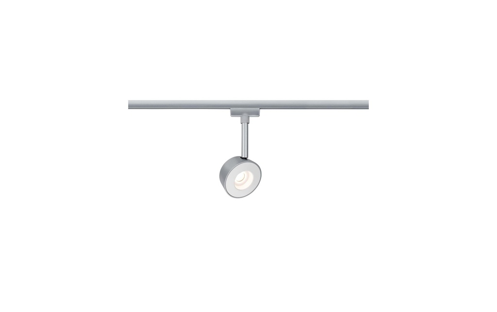 Paulmann Spot LED sur rail URail Pellet, 4 W, 2700 K, chrome/ chrome