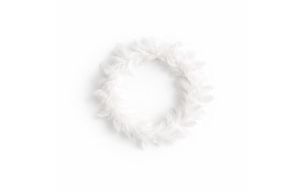 CHALET Couronne de Pâques Svane 20 cm, Blanc