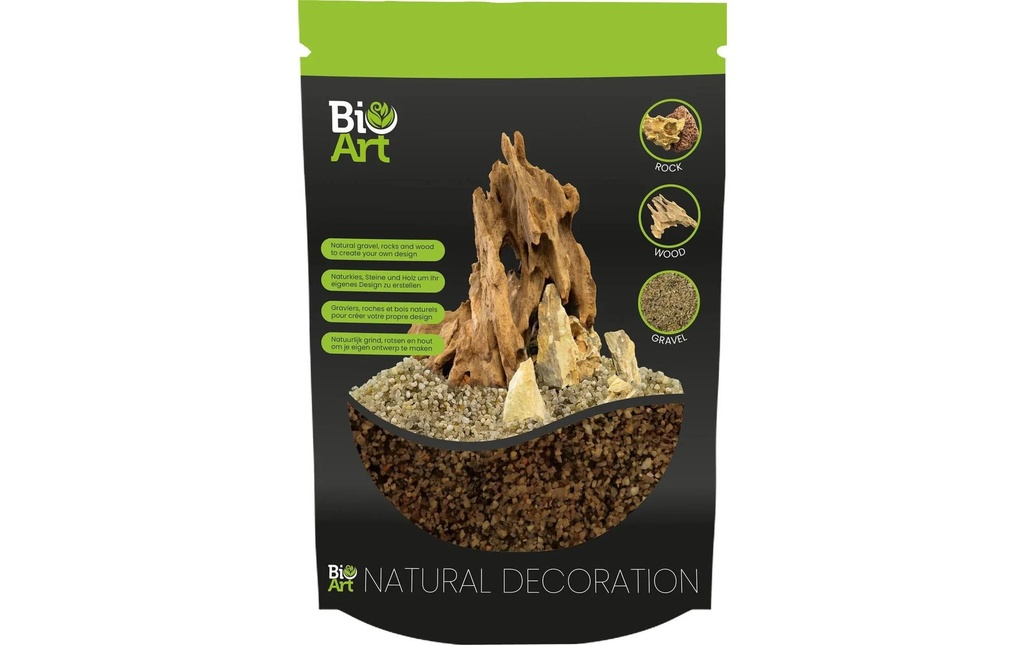 Bio Art Gravel Gravier naturel brun, 800gr