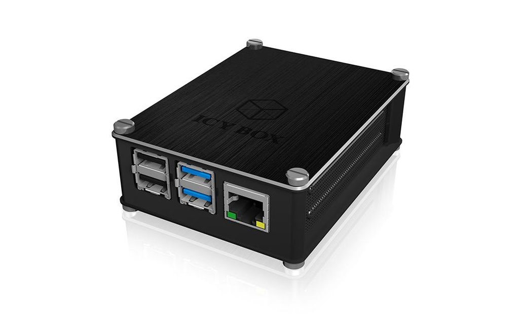 ICY BOX Boîtier pour Raspberry Pi 4 Noir