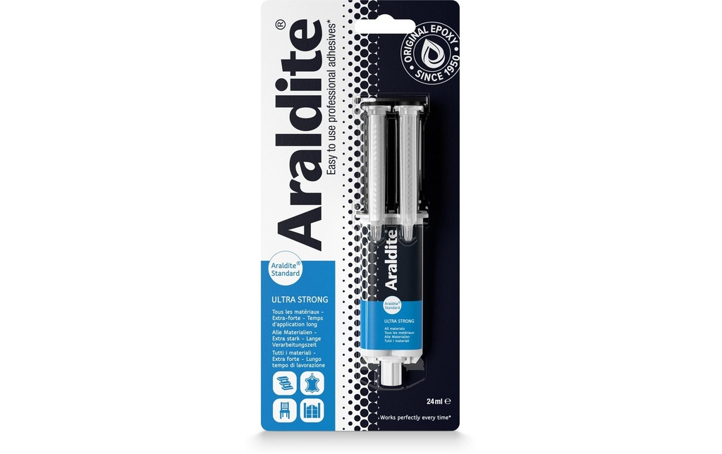 Araldite Colle à deux composants Standard Ultra Strong Seringue de 24 ml