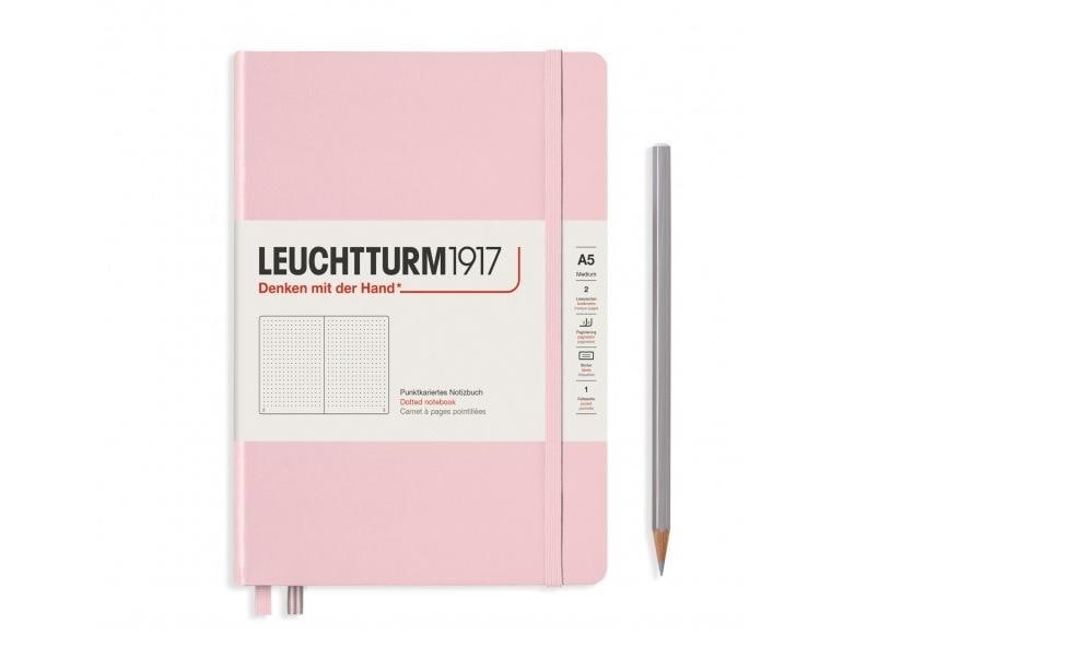Leuchtturm Bloc-notes Medium A5, Pois, 2-pièces, poudre