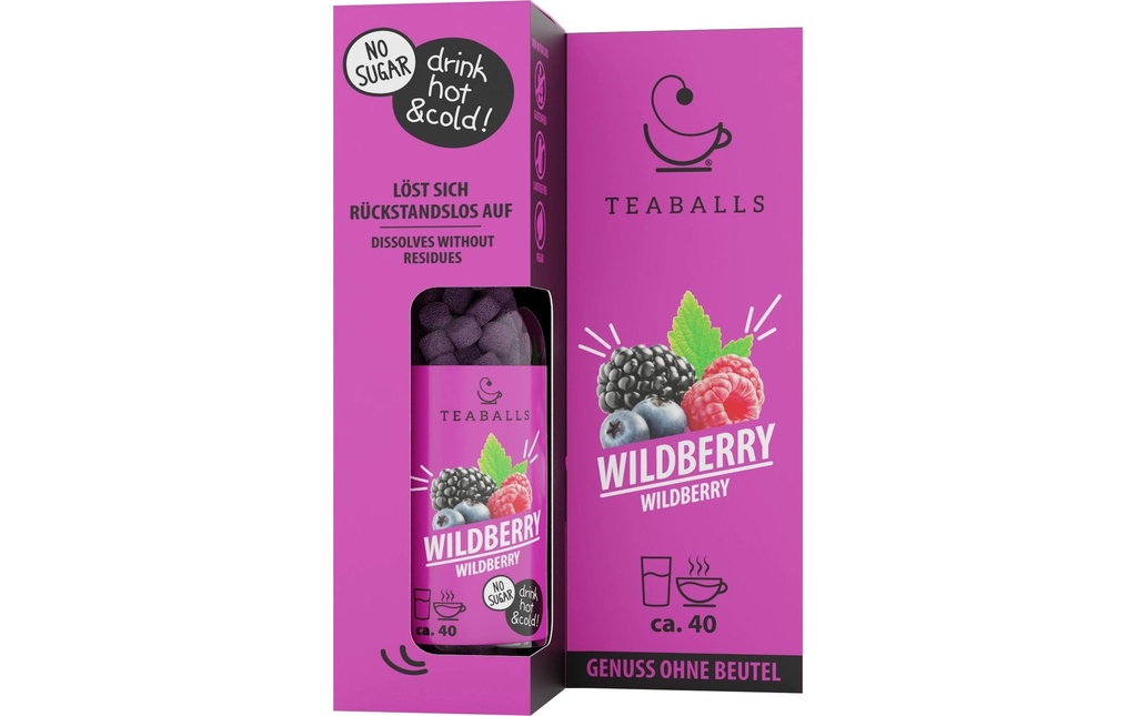 TEABALLS Teaballs Wildberry Black Selection environ 40 tasses