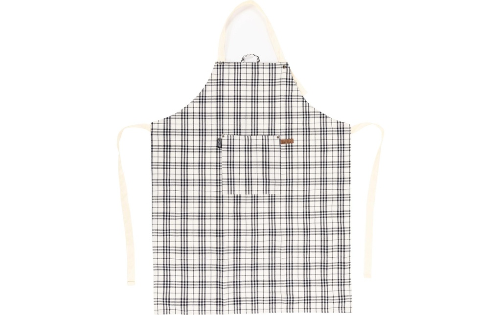 Tiseco Tablier de cuisine Sherlock Checker Noir/Blanc