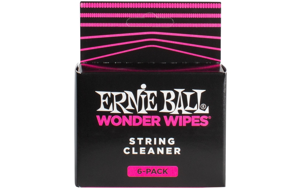Ernie Ball Nettoyant pour cordes 4277 Wonder Wipes – Paquet de 6