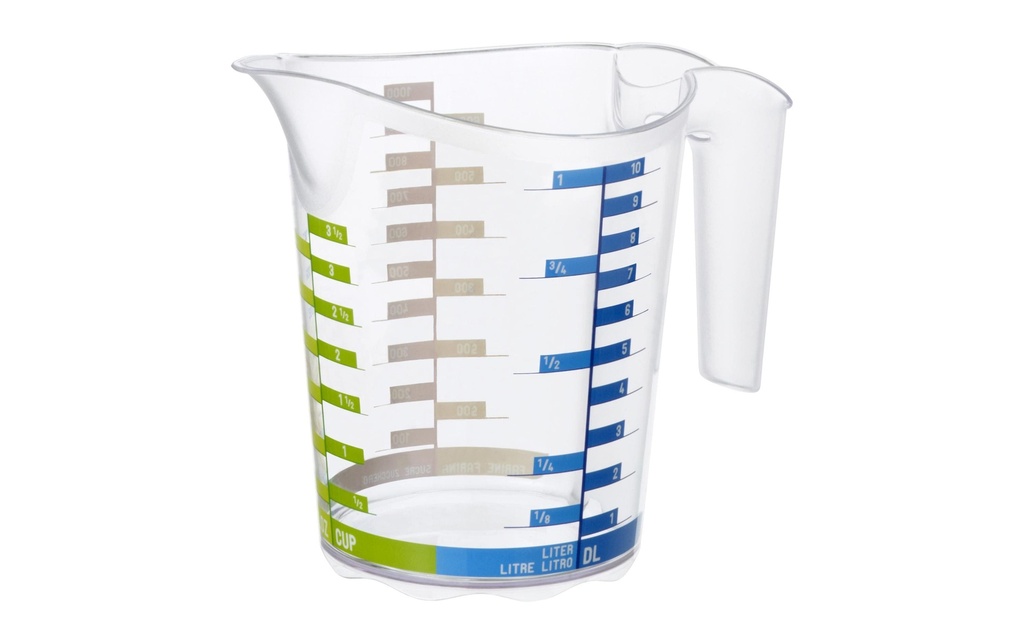 Rotho Verre mesureur Domino Dekor 10 dl, Transparent