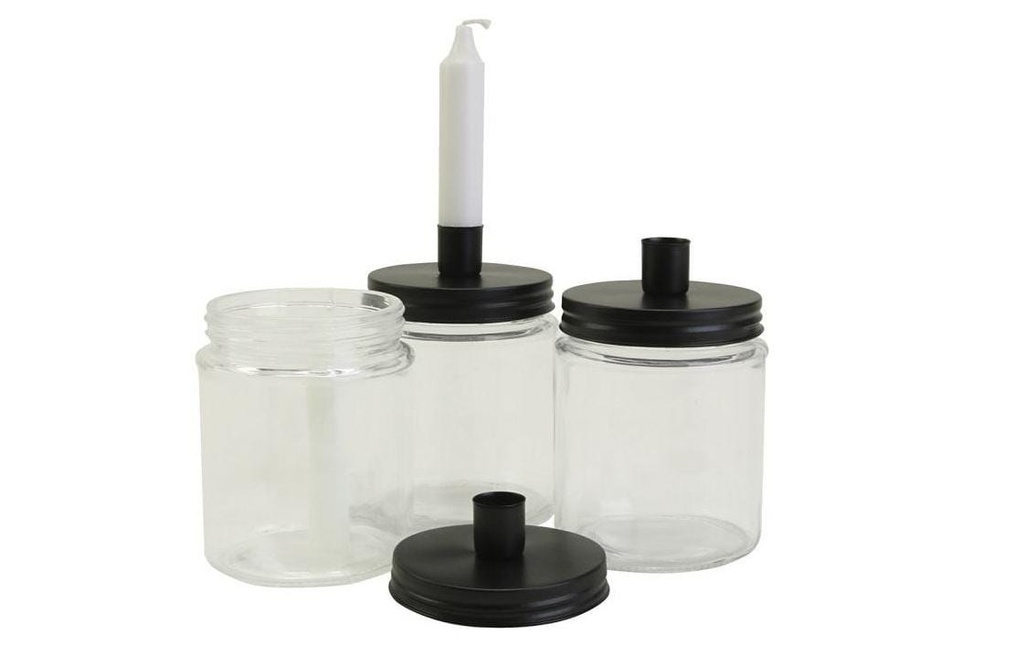 Creativ Company Récipient en verre  avec porte-bougie 6 Pièce/s