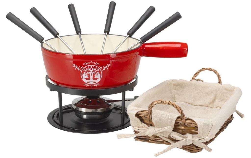 Nouvel Service à fondue au fromage Cerf 9 Pièce/s, Rouge