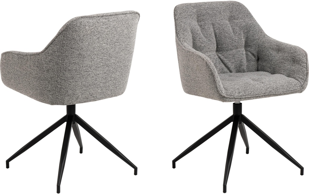 AC Design Chaise Brooke Monza2, 1 pièces, Gris