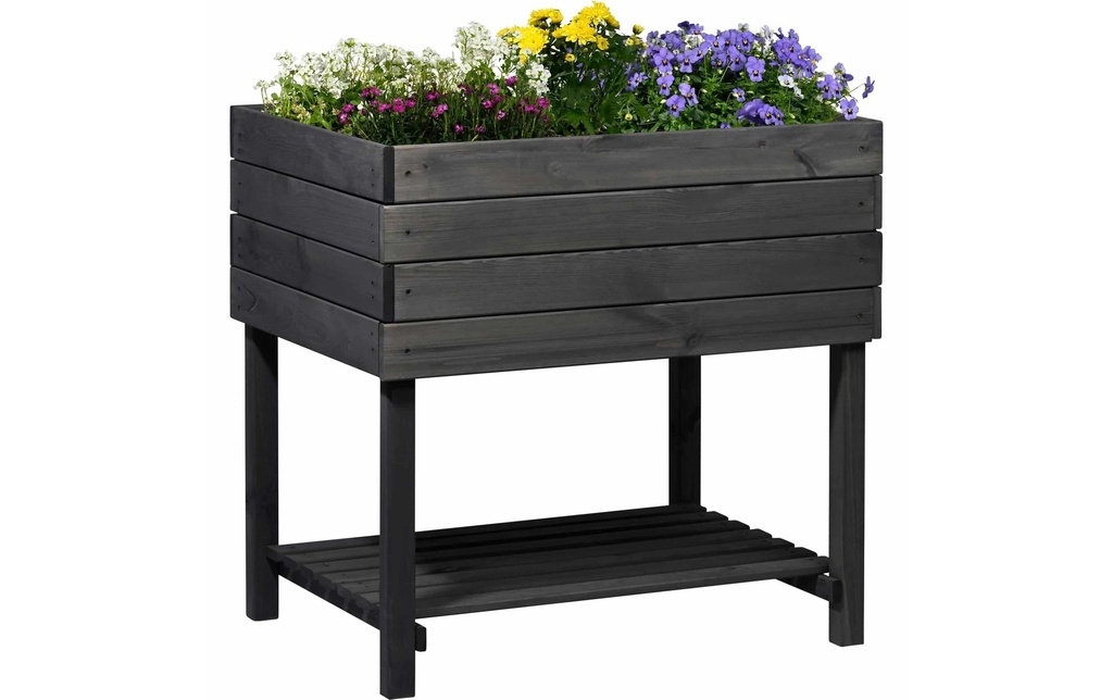 dobar Jardinière surélevée Kubus 2.0 avec tablette et film végétal