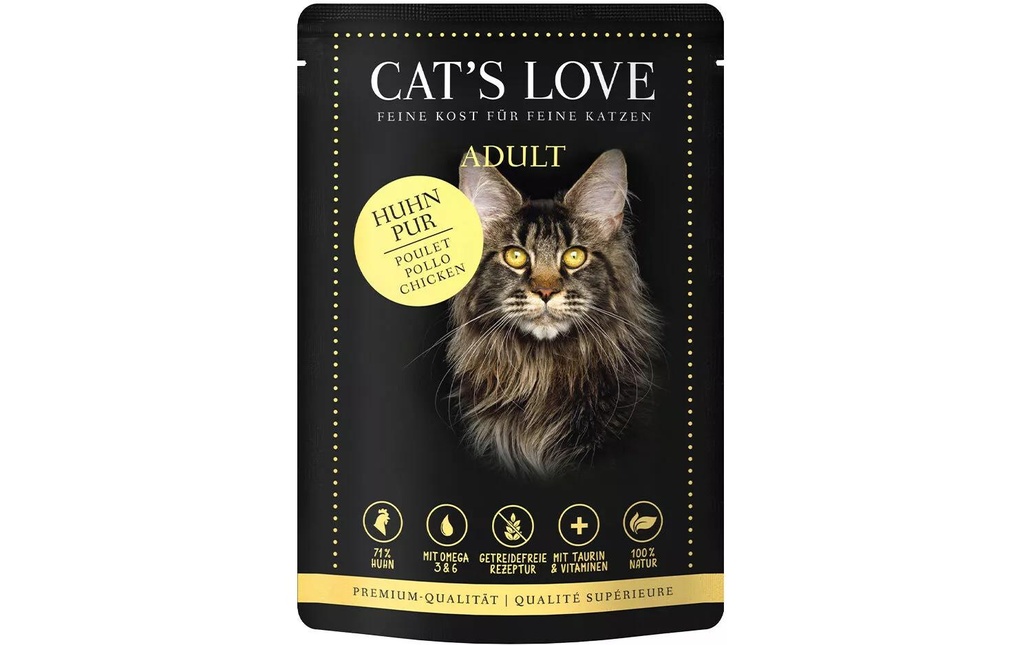 Cat's Love Alimentation humide Adulte poulet, 85 g