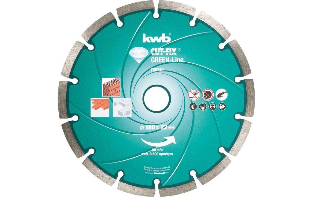 kwb Disque à trancher Green-Line Diamant 180 mm