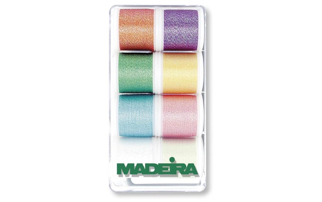 Madeira Fil à coudre et à broder Boîte de fils Metallic Opal Multicolore