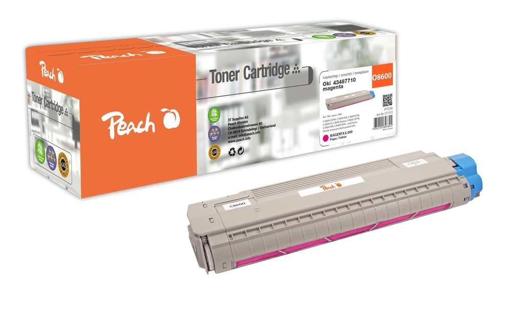 Peach Toner OKI 43487710 Magenta