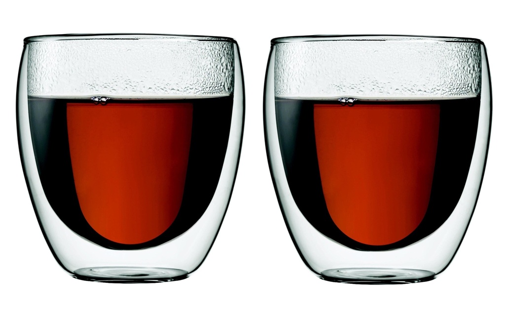 Bodum Gobelet isotherme Pavina 250 ml, 2 Pièce/s, Transparent