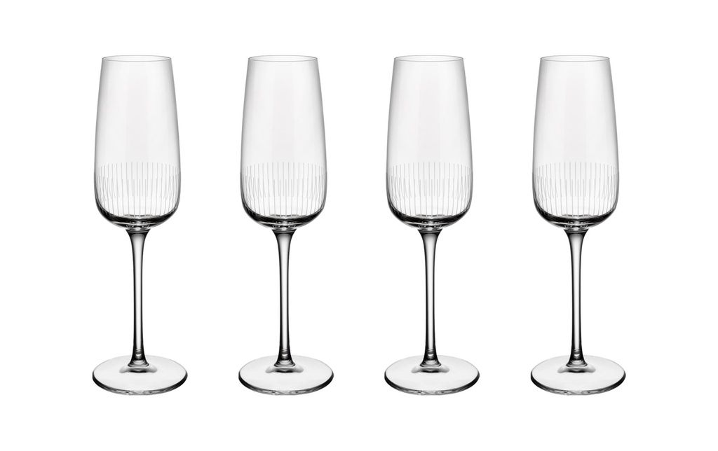 Villeroy & Boch Flûte à champagne Afina 120 ml, 4 pièces, Transparent