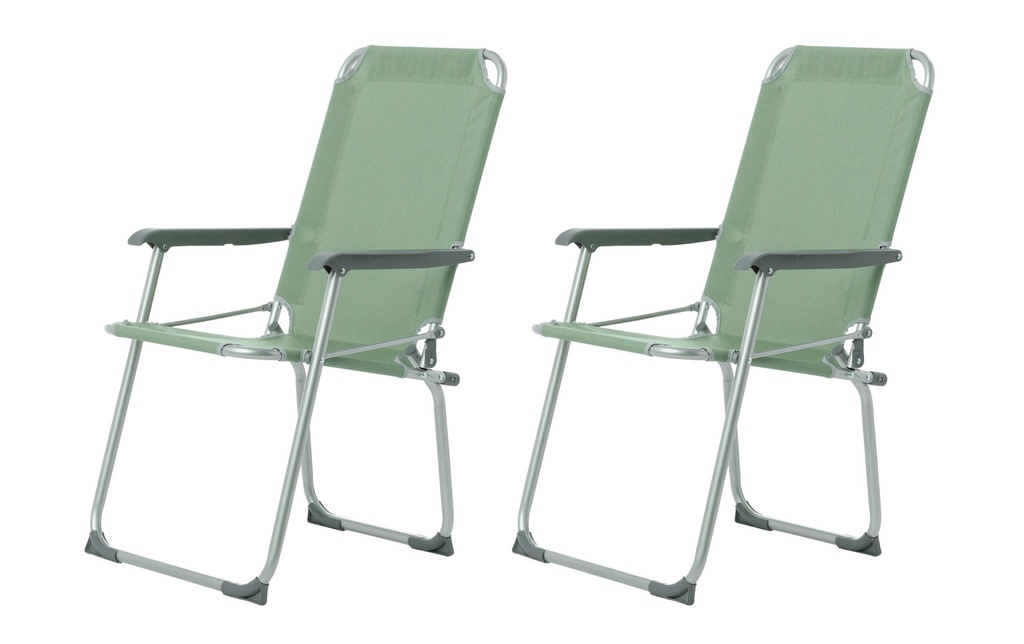 KOOR Chaise de camping Comodo Vert, 2 pièces