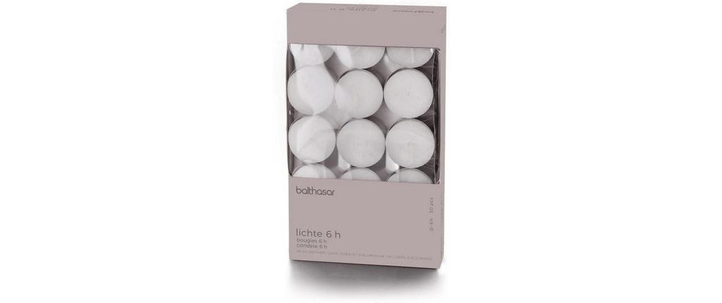 balthasar Bougie chauffe-plat Alu, 3.8 x 1.9 cm, 30 pièces