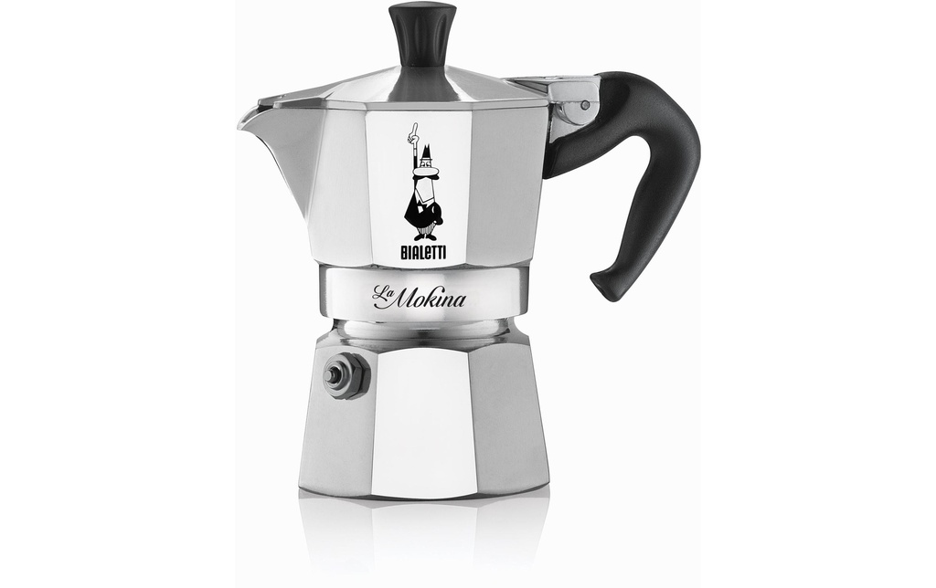 Bialetti Cafetière italienne La Mokina 0.5 tasses, Argenté