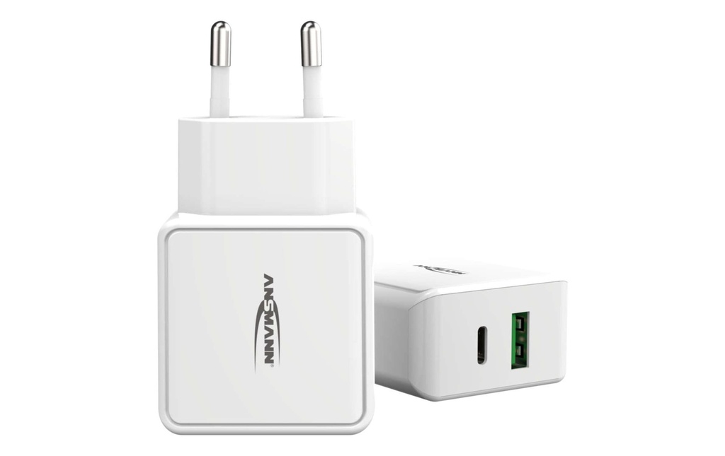 Ansmann Chargeur mural USB Home Charger HC218PD, 18 W, blanc