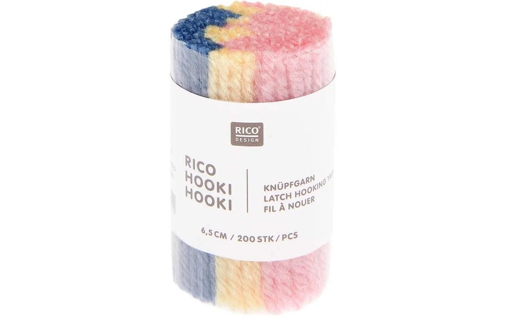 Rico Design Rico Hooki Hooki fil à nouer, marbré Rose