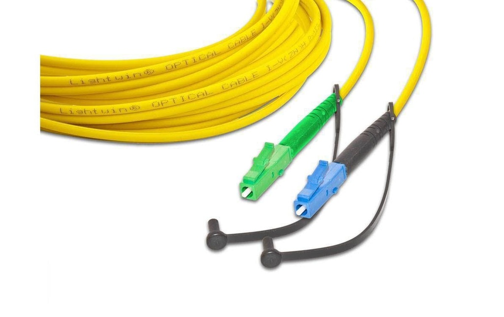 Lightwin Câble patch à fibre optique Singlemode LC/APC – LC, OS2, Simplex, 30 m