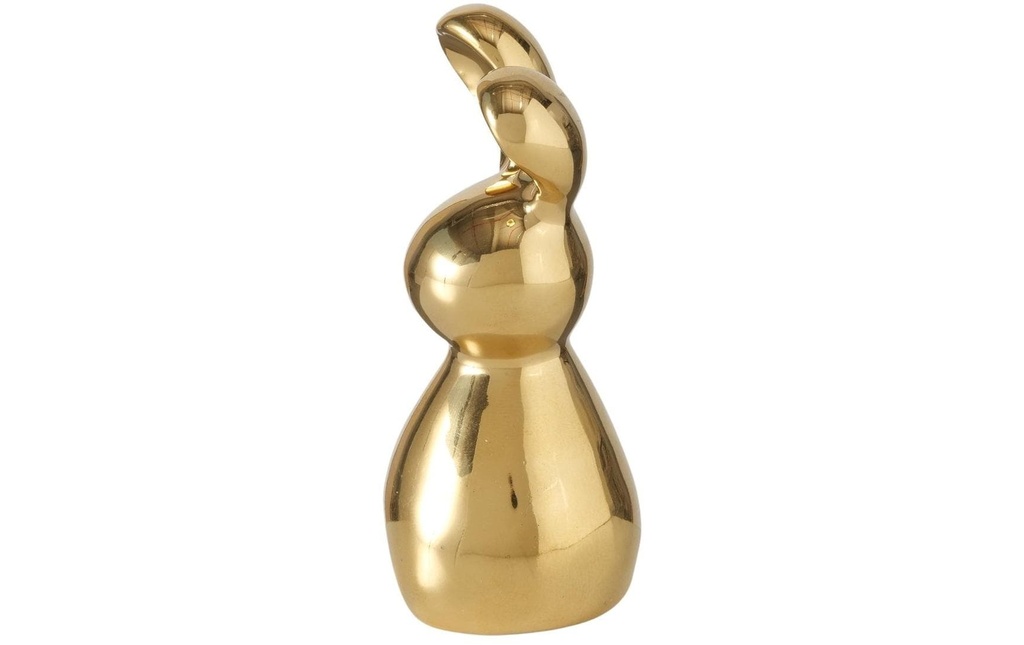 Boltze Présentoir Lapin Daggy 8.5 cm, céramique, or