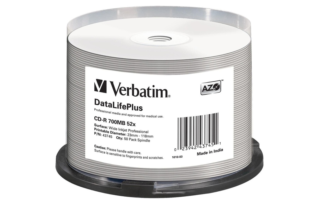 Verbatim CD-R 0.7 GB, tour (50 Pièce/s)