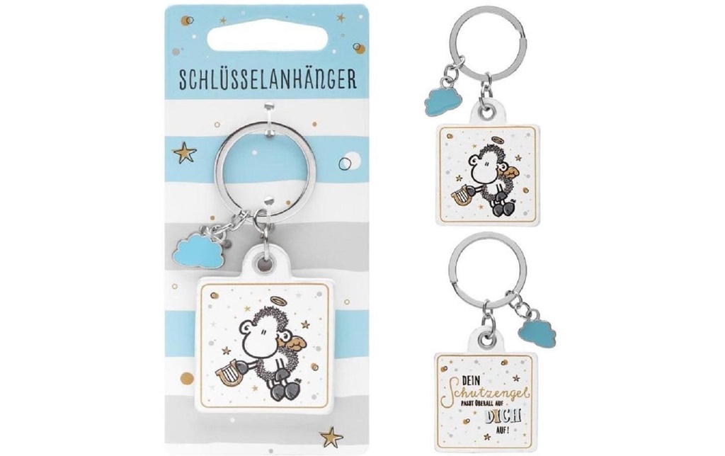 Sheepworld Porte-clés Ange gardien 8.5 x 4 cm, similicuir