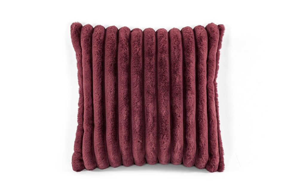 Tiseco Coussin Rabbit Stripe farci 45 x 45 cm, Bordeaux