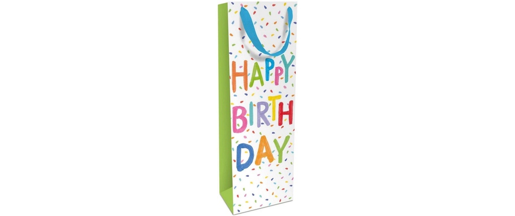 Braun + Company Sac à bouteilles Joyeux anniversaire 12 x 36 x 8 cm