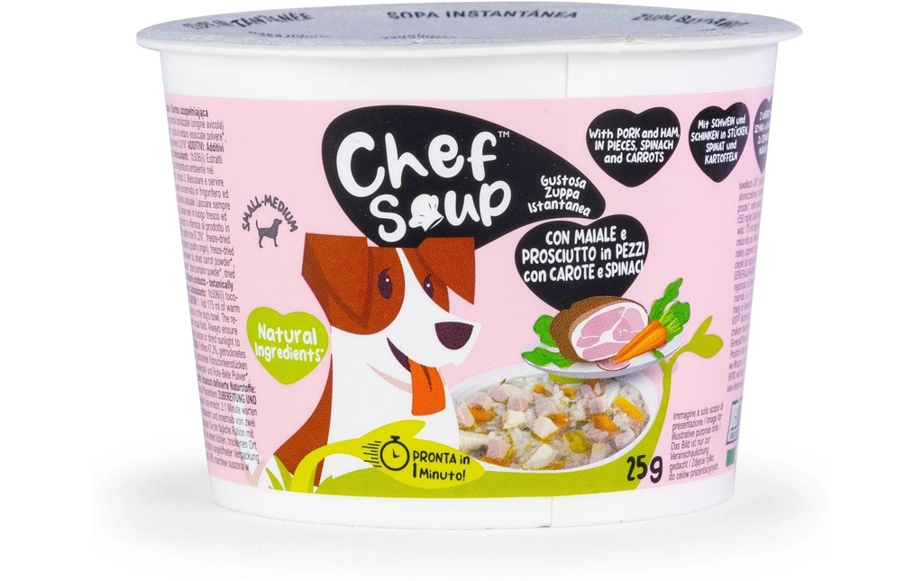 Chef Soup Porc, jambon, épinards 25 g
