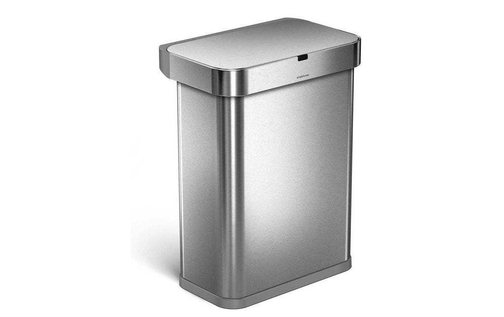 Simplehuman Poubelle à capteur 58 l, Argenté