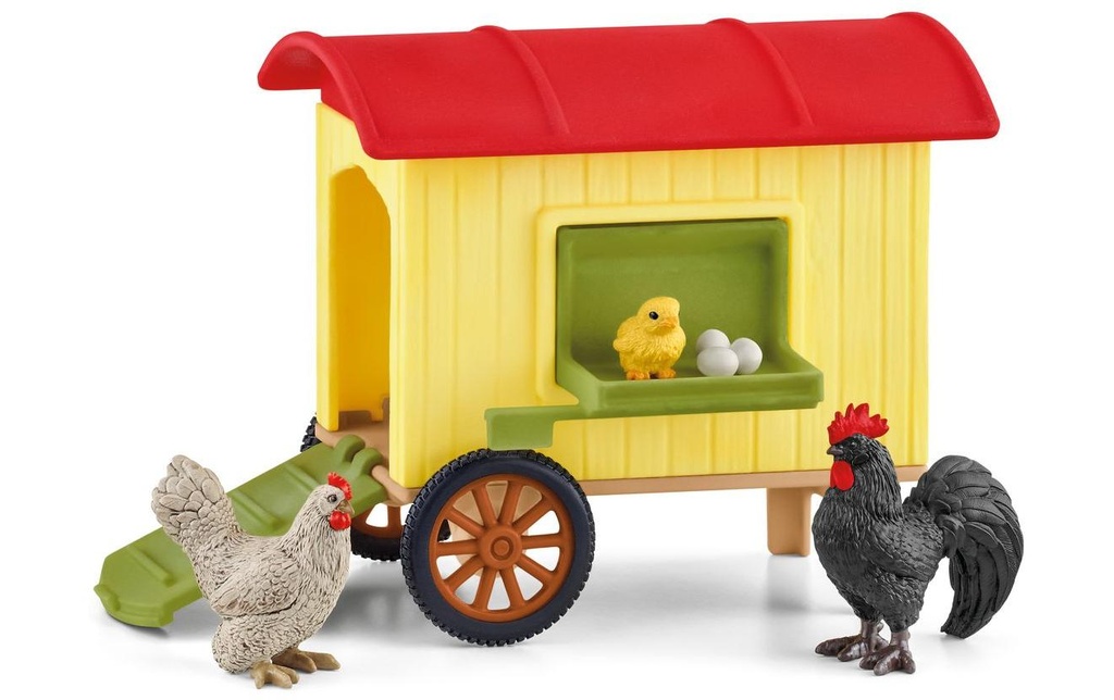 Schleich Ensemble de pions Farm World Poulailler
