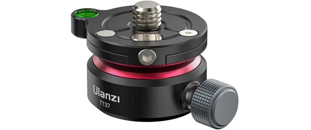 Ulanzi Mini-adaptateur de nivellement avec niveau à bulle TT37 pour tête de trépied