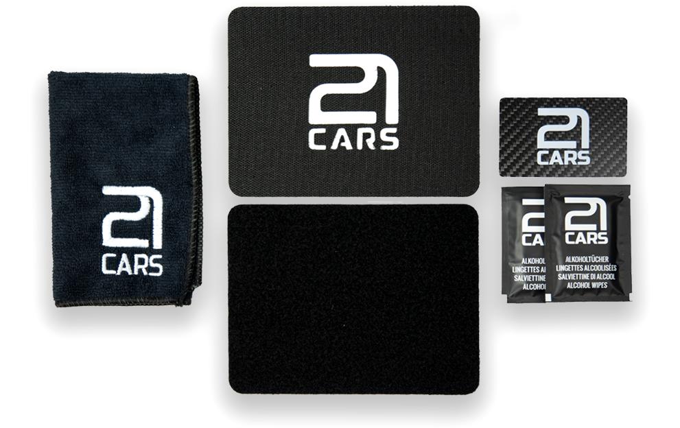 21CARS Kits de Supports de plaque d’immatriculation Klett Moto Premium, Noir