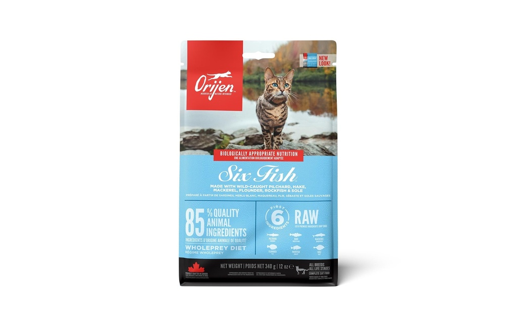 Orijen Alimentation sèche Cat Six Fish 340 g